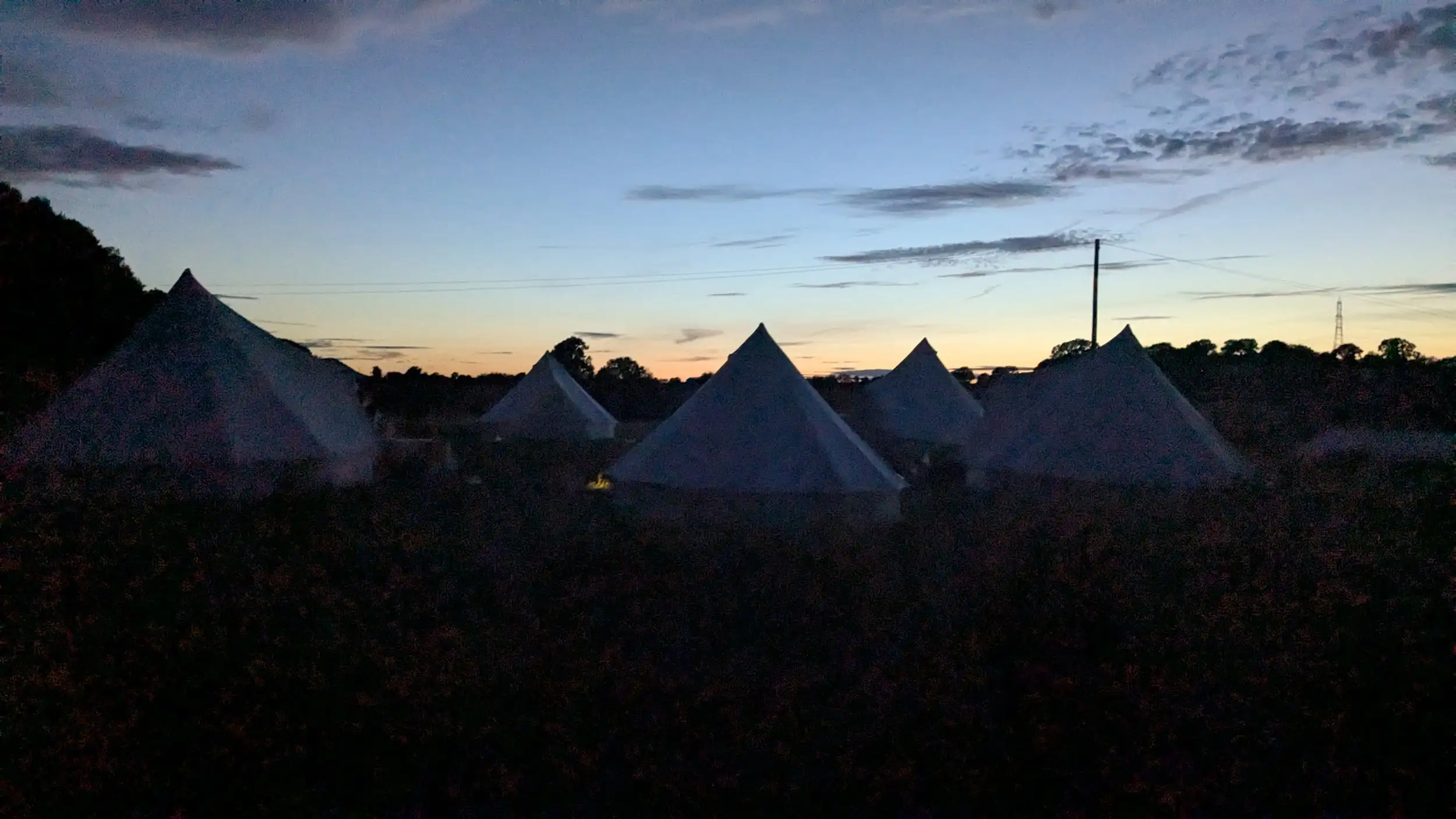 Twilight over the meadows at The Grange Project