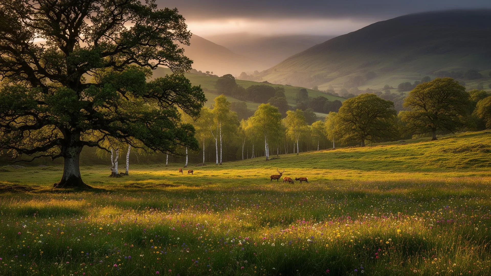 Rewilding landscape with native woodland and wildlife habitat